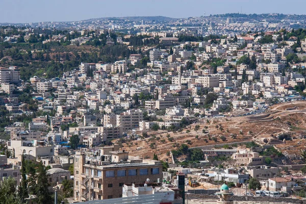 Vista Panorámica Jerusalén Ciudad Vieja Desde Monte Los Olivos Jerusalén —  Fotos de Stock