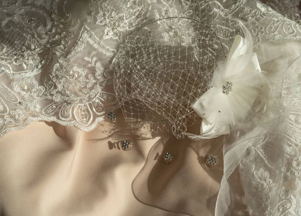 Svatební Šaty Čelenka — Stock fotografie