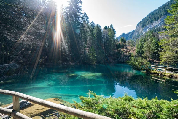Lac Bleu, Blausee, Oberland Bernois, Suisse — Photo