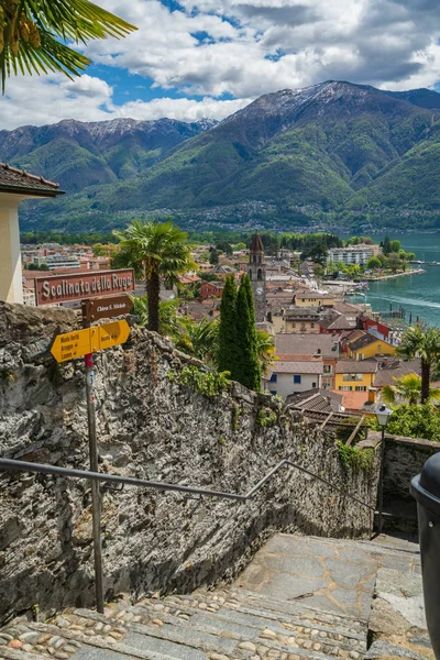 Scalinata della ruga sopra Ascona — Foto Stock