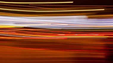 Kasıtlı kamera hareketi soyut bir kadeh gece şehir ışıkları. Arka plan tasarımı için.