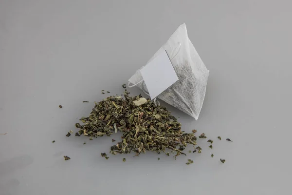 Чайные Пакетики Виде Пирамиды — стоковое фото