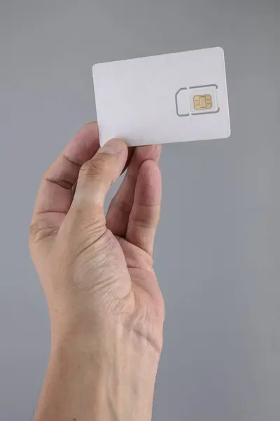 Simcard Simulacro Mano — Foto de Stock