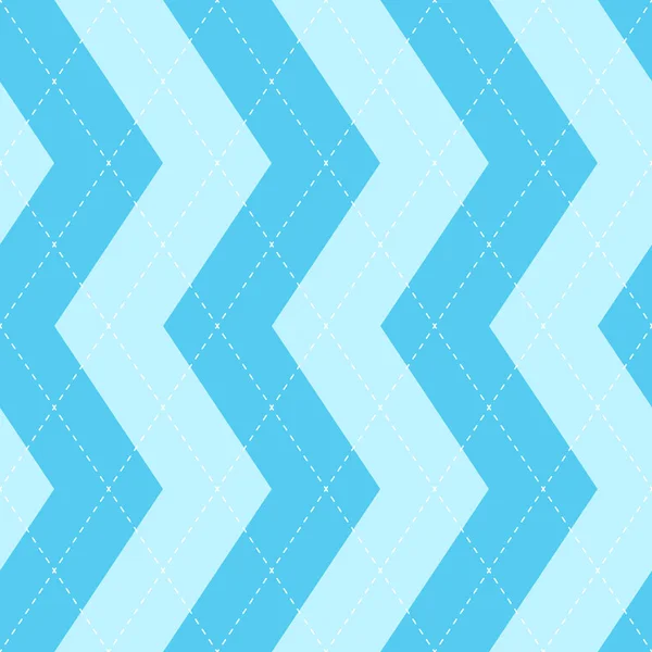 Naadloze argyle plaid blauw patroon. Diamant selectievakje — Stockvector