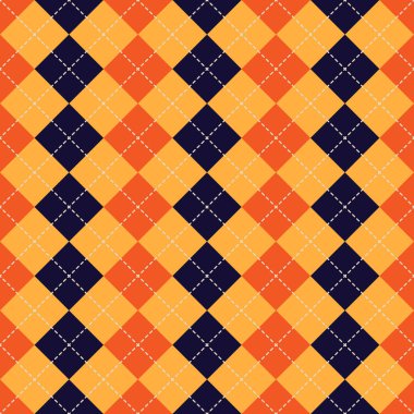 Sorunsuz argyle mavi ekose deseni. Elmas onay