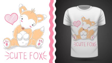 Şirin Kızıl saçlı yazdırma t-shirt.