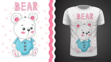 Baskı t-shirt için Teddy sevimli ayı-fikir