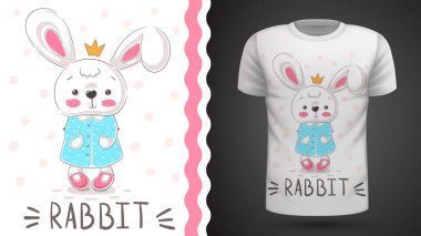 Prenses tavşan-baskı t-shirt için fikir.