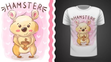 Somun lu Hamster - baskı t-shirt için fikir