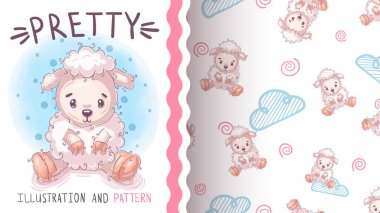 Güzel ayıcık kuzu - kusursuz desenli.