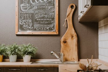 Meşe mutfak iç tahta kesme