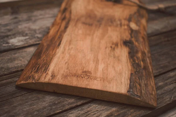 Eiken Snijden Board Oude Planken — Stockfoto