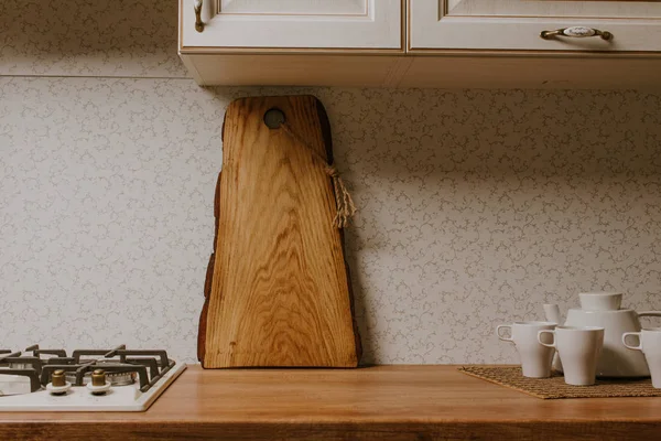 Tabla Corte Roble Interior Cocina — Foto de Stock