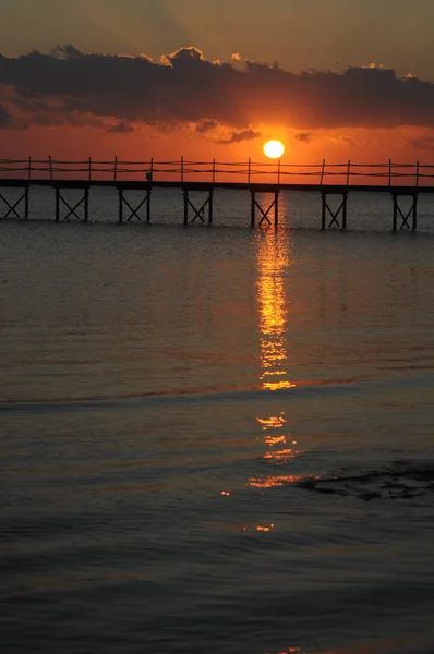 Nascer Sol Praia Egípcia — Fotografia de Stock