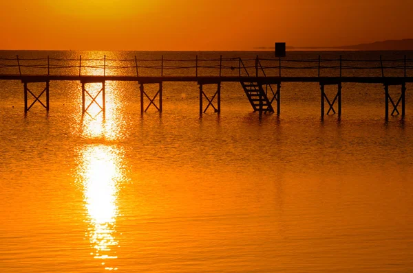 Nascer Sol Praia Egípcia — Fotografia de Stock