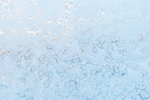 Ледяной Узор Морозном Окне Красивый Зимний Фон — стоковое фото