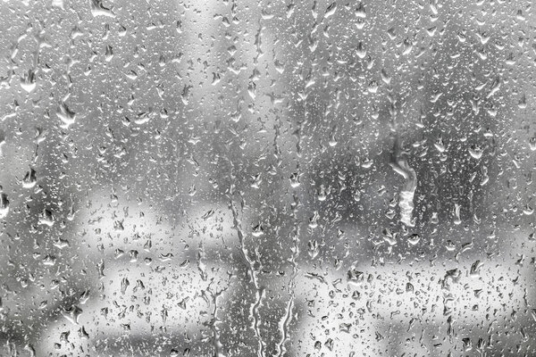 Rain drops on window. Beautiful background