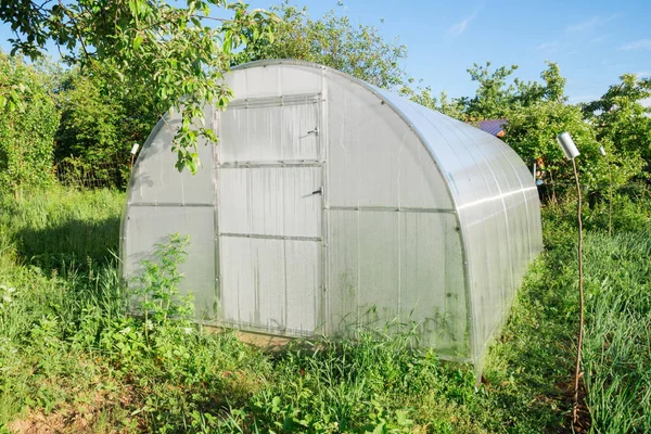 Polycarbonate Greenhouse Garden Semicircular Shape — Stock Photo, Image