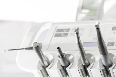 Diş hekimi closeup yeni ekipman. Diş office.