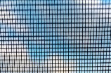 Gökyüzüne karşı koruyucu böcek ağı. Güzel arkaplan.