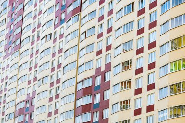 Rusya 'da modern bir apartman. Arkaplan, doku.