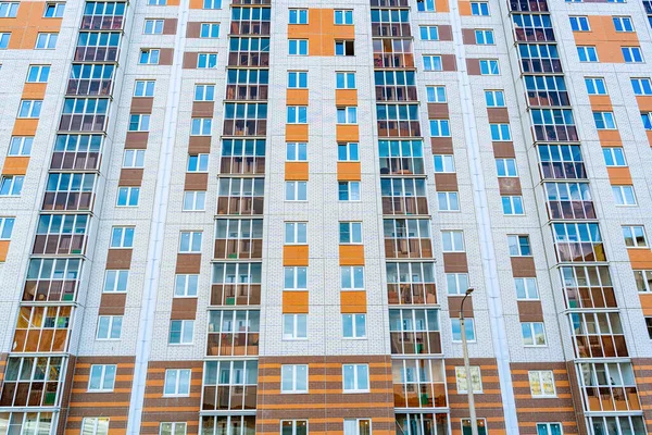 Immeuble Résidentiel Plusieurs Étages Construction Russie Contexte — Photo