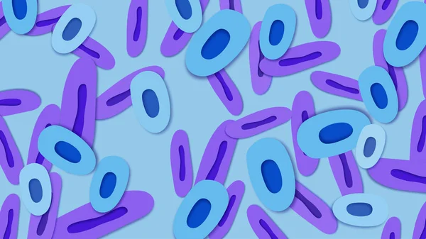 Abstrakt Papercut Vetenskaplig Medicinsk Dynamisk Bakgrund Med Hjälp Formerna Bakterier — Stockfoto