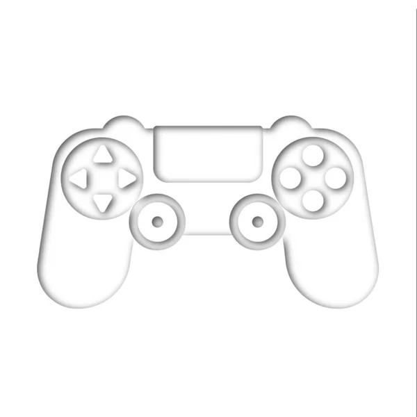 Papercut illustration of a joystick for a gaming console