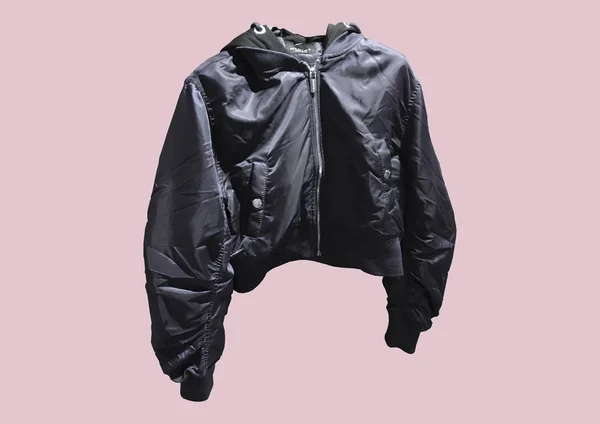 Purple Women Fashion Jacket Pattern Padded Coat Zip Fastener Isolated — ストック写真
