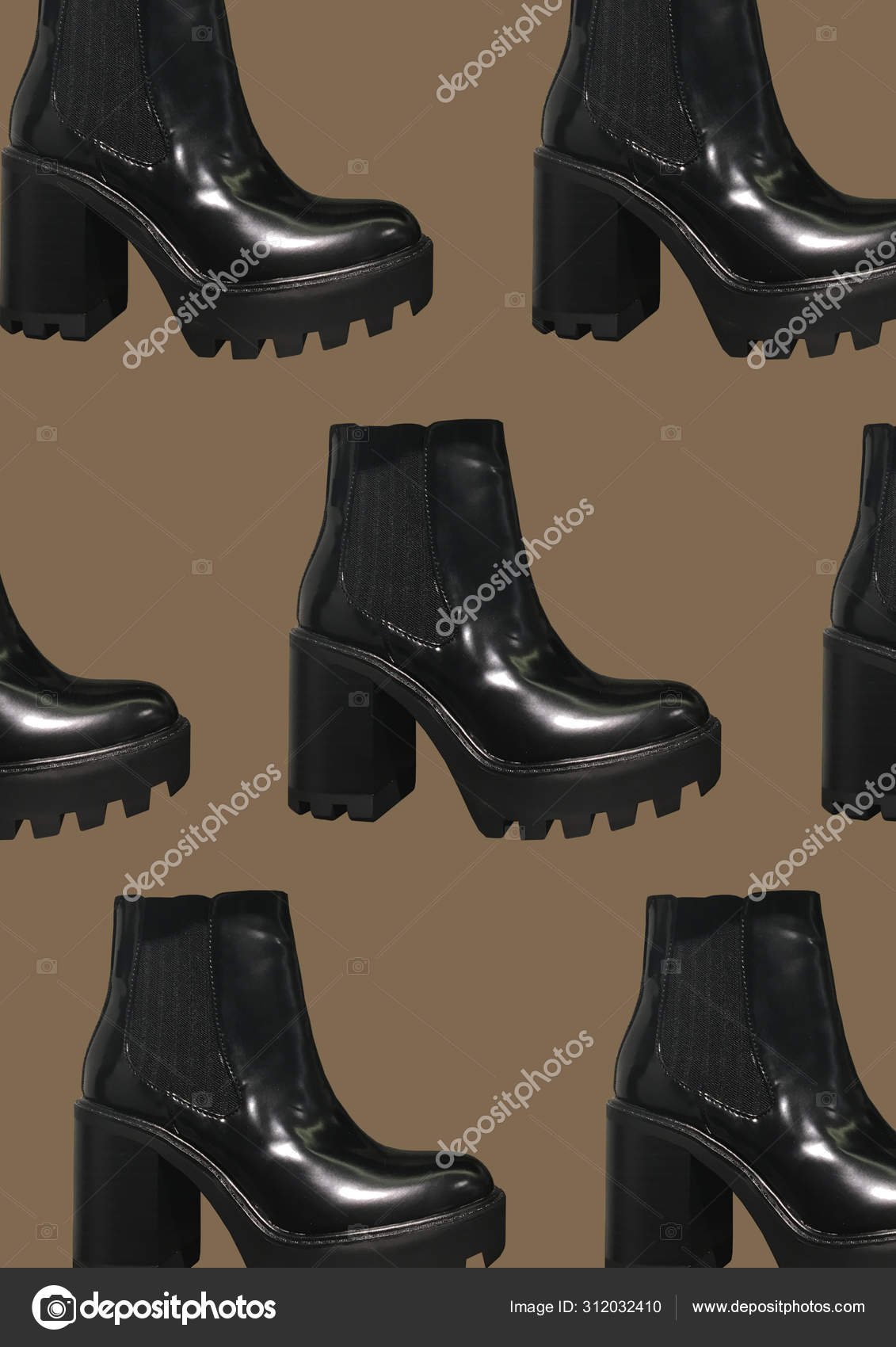 womens black boots heel