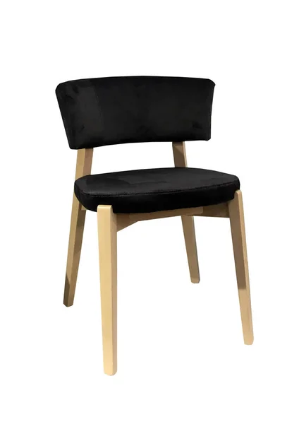 Elegante Silla Diseño Negro Aislado Sobre Fondo Blanco Silla Diseño — Foto de Stock