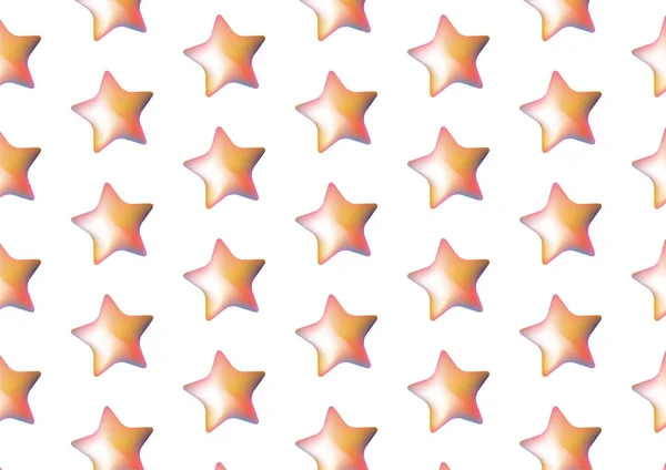 Polka Dot Gradient Stars Pattern Isolated White Background Volumetric Gradient — Stock Photo, Image