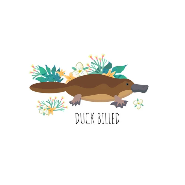 Cartoon Style Icon Duckbill Vector Illustration — Stock Vector