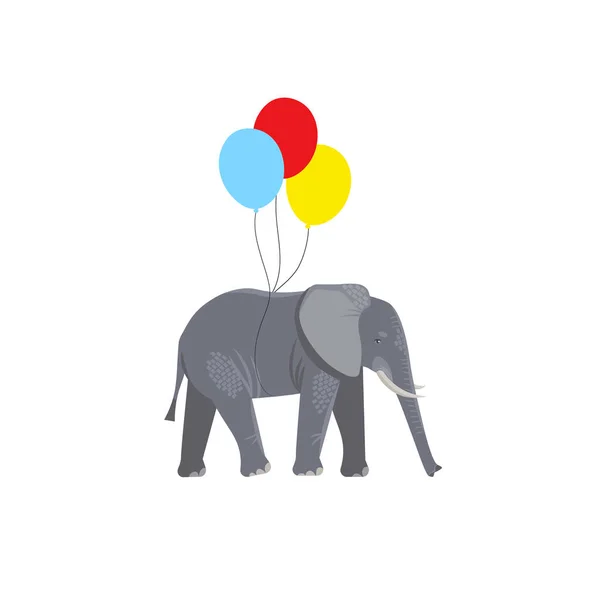 Icono Estilo Dibujos Animados Elefante Ilustración Vectorial — Vector de stock