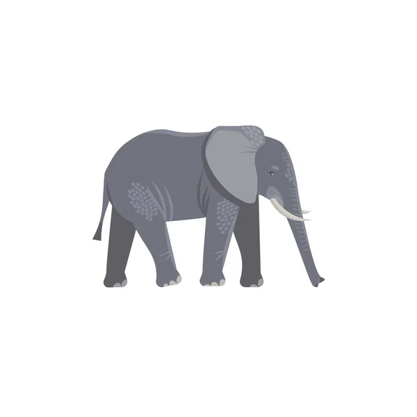 Icono Estilo Dibujos Animados Elefante Ilustración Vectorial — Archivo Imágenes Vectoriales