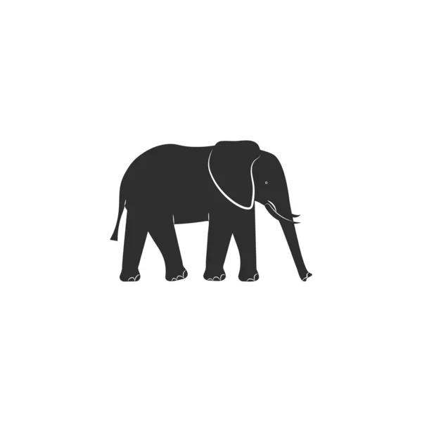 Icono Estilo Dibujos Animados Elefante Ilustración Vectorial — Vector de stock