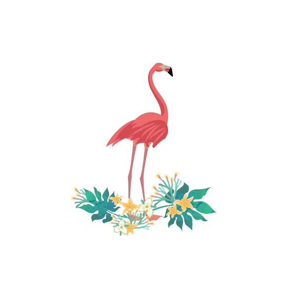 Ícone Estilo Dos Desenhos Animados Flamingo Ilustração Vetorial — Vetor de Stock