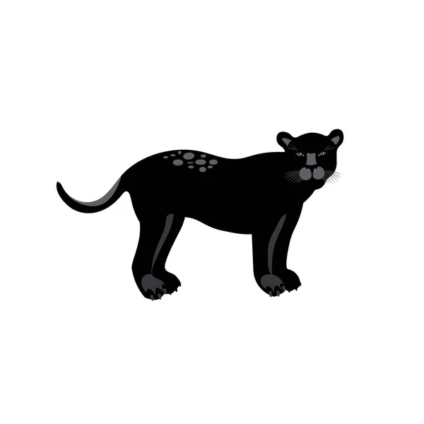 Cartoon Style Icon Panther Vector Illustration — Stock Vector