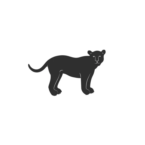 Cartoon Style Icon Panther Vector Illustration — Stock Vector