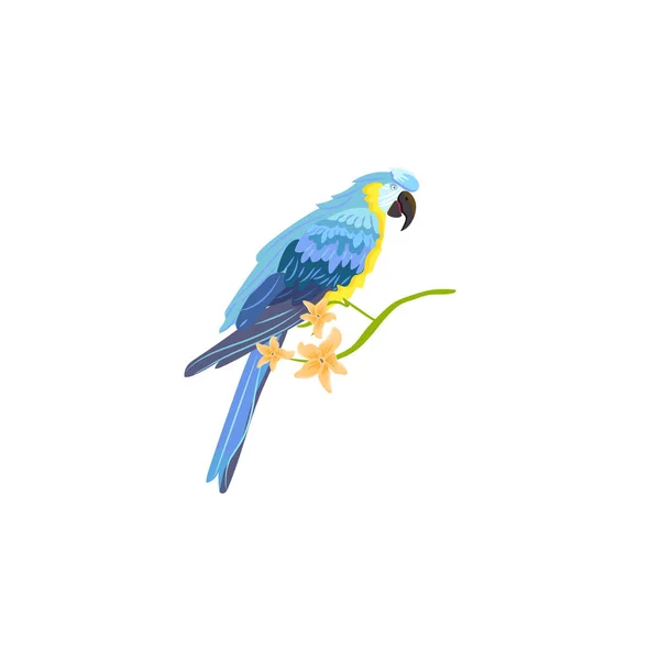 Икона Стиля Мультфильма Попугай Ара Векторная Иллюстрация — стоковый вектор