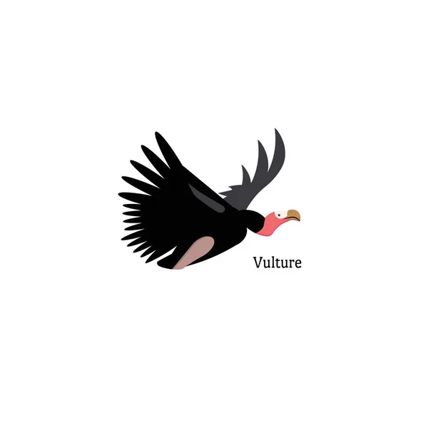 Vektor Illustration Tecknad Stil Ikon Vulture Söt Karaktär För Olika — Stock vektor