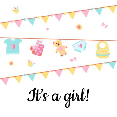 renkli karikatür bebek duş arka plan