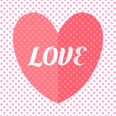 kalp ve beyaz arka plan izole harfler, sevgililer günü kavramı  