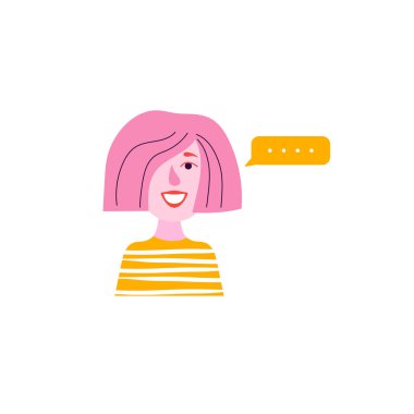 beyaz arka plan üzerinde izole konuşma balonu olan kişi