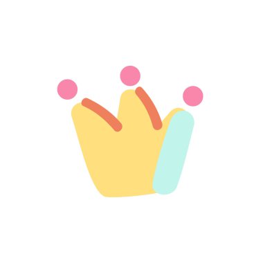 beyaz arka plan üzerinde izole renkli taç