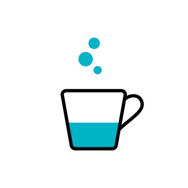 beyaz arka plan üzerinde izole kabarcıklar ile su bardağı