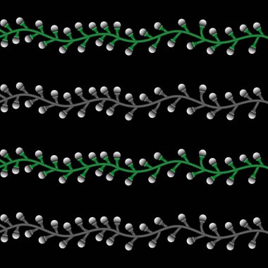 siyah arka plan üzerinde çelenk, kopya alanı