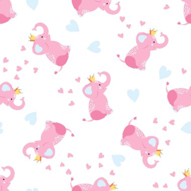 beyaz arka planda izole oyuncak filler desen