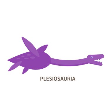 Plesiosauria beyaz arka plan üzerinde izole