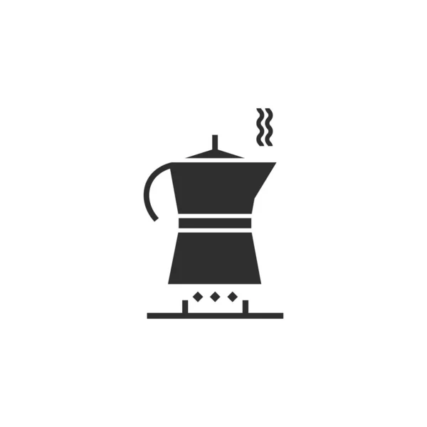 Geyser Cafetière Isolée Sur Fond Blanc — Image vectorielle